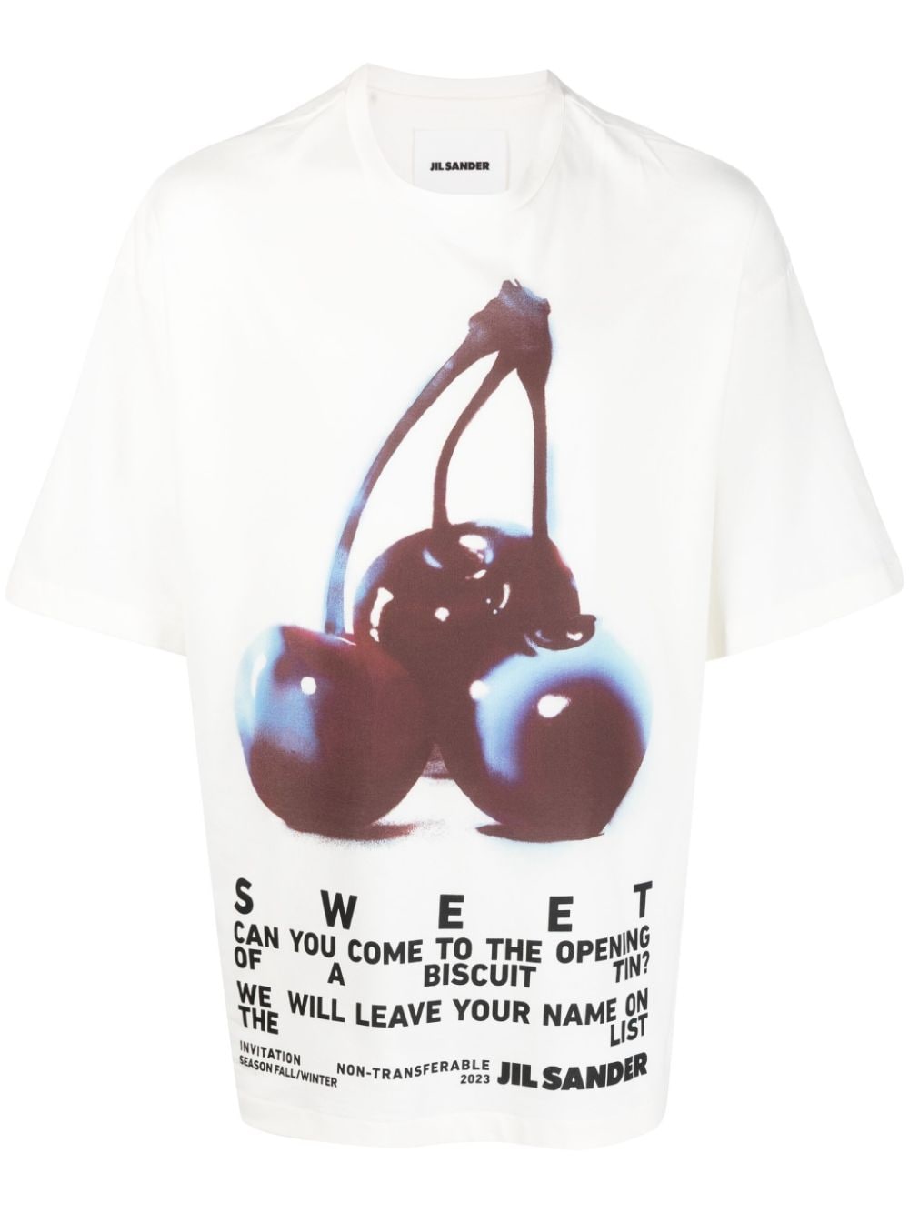 Jil Sander graphic-print cotton T-shirt - White von Jil Sander