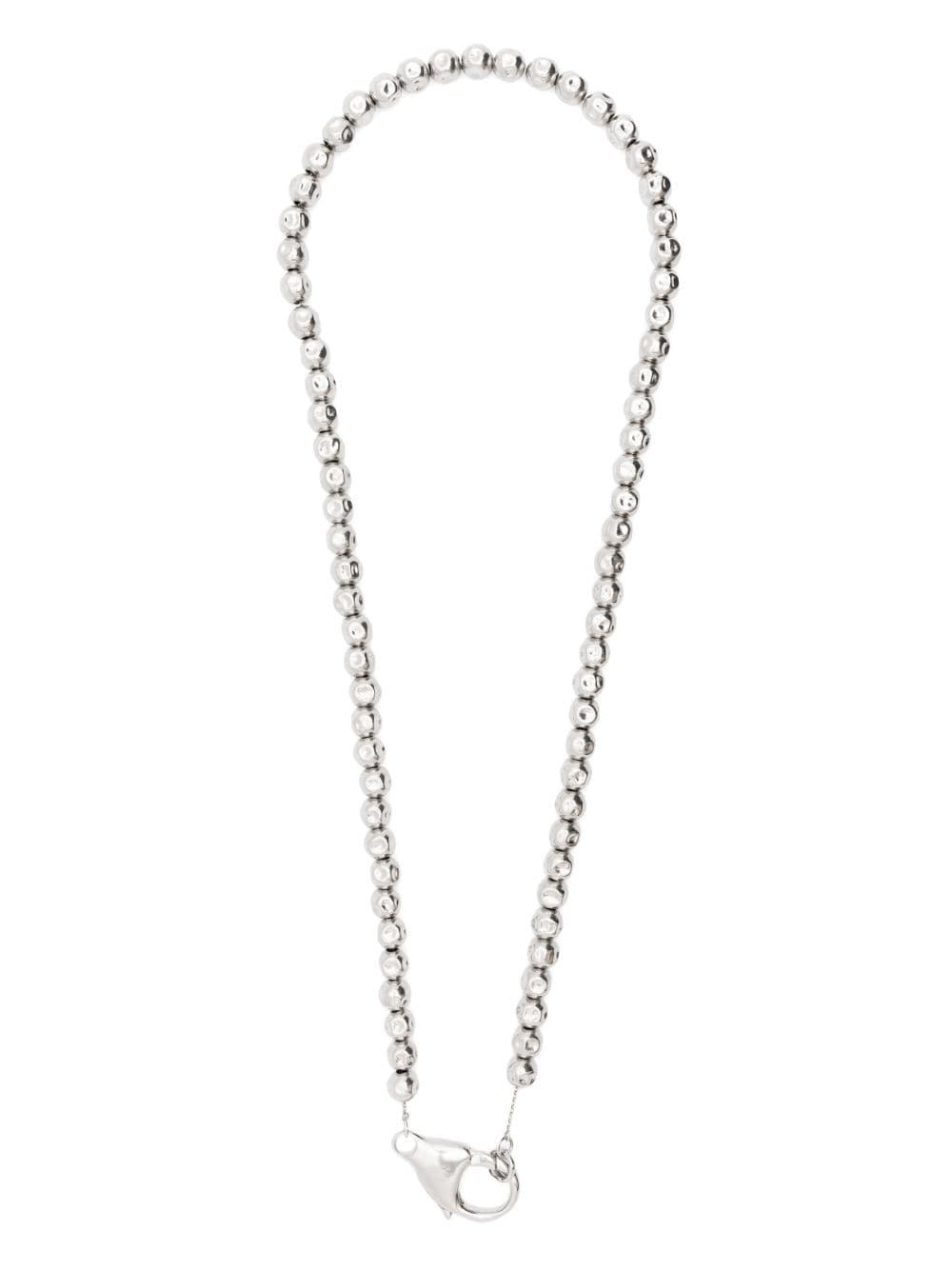 Jil Sander hammered beaded necklace - Silver von Jil Sander