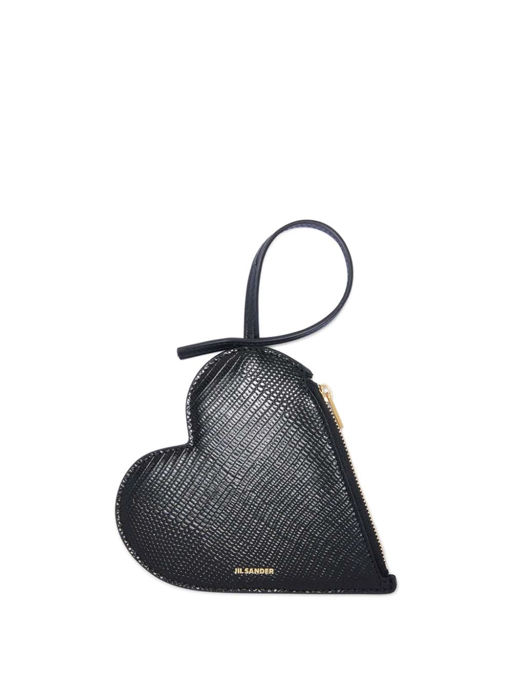 Jil Sander heart-shaped leather pouch - Black von Jil Sander