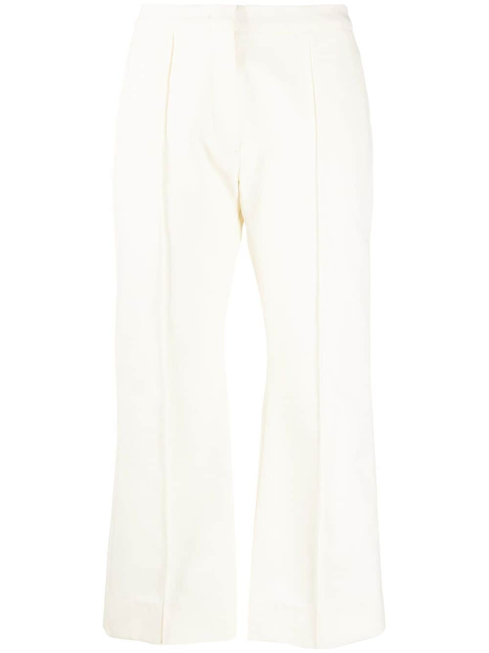 Jil Sander high-waisted cropped trousers - Neutrals von Jil Sander