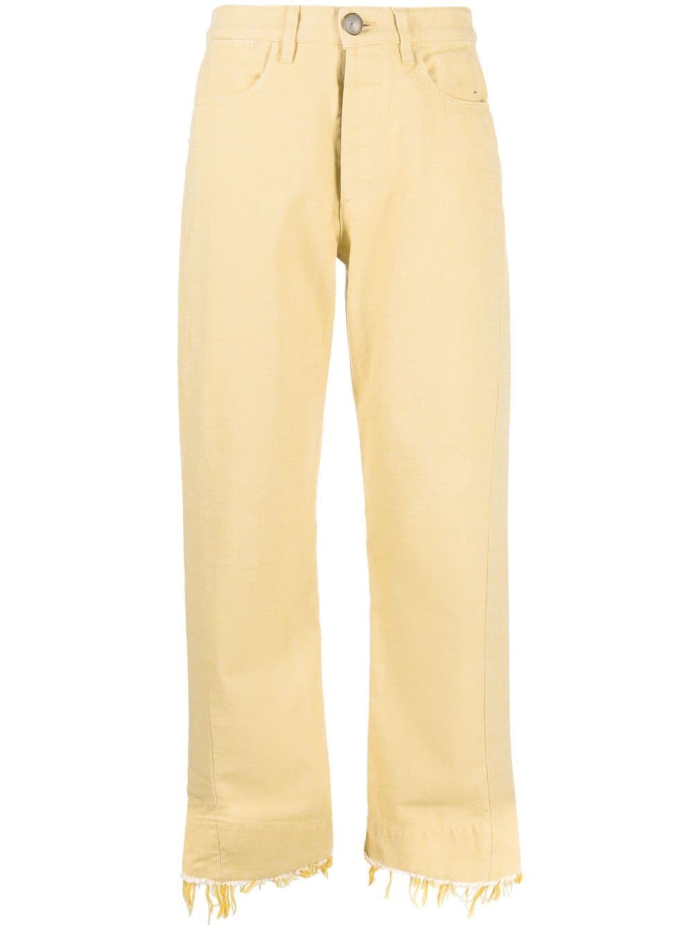 Jil Sander high-waisted straight-leg trousers - Yellow von Jil Sander