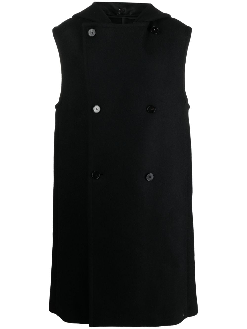 Jil Sander hooded double-breasted vest - Black von Jil Sander