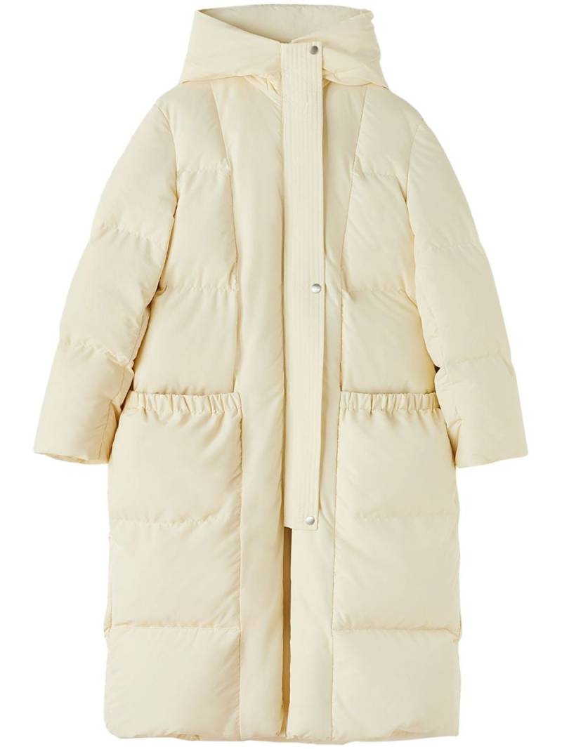 Jil Sander hooded quilted down coat - White von Jil Sander