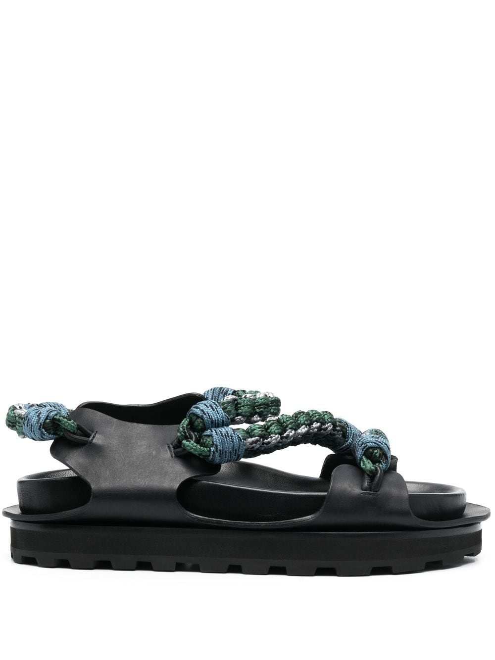 Jil Sander interwoven-design multicoloured sandals - Black von Jil Sander