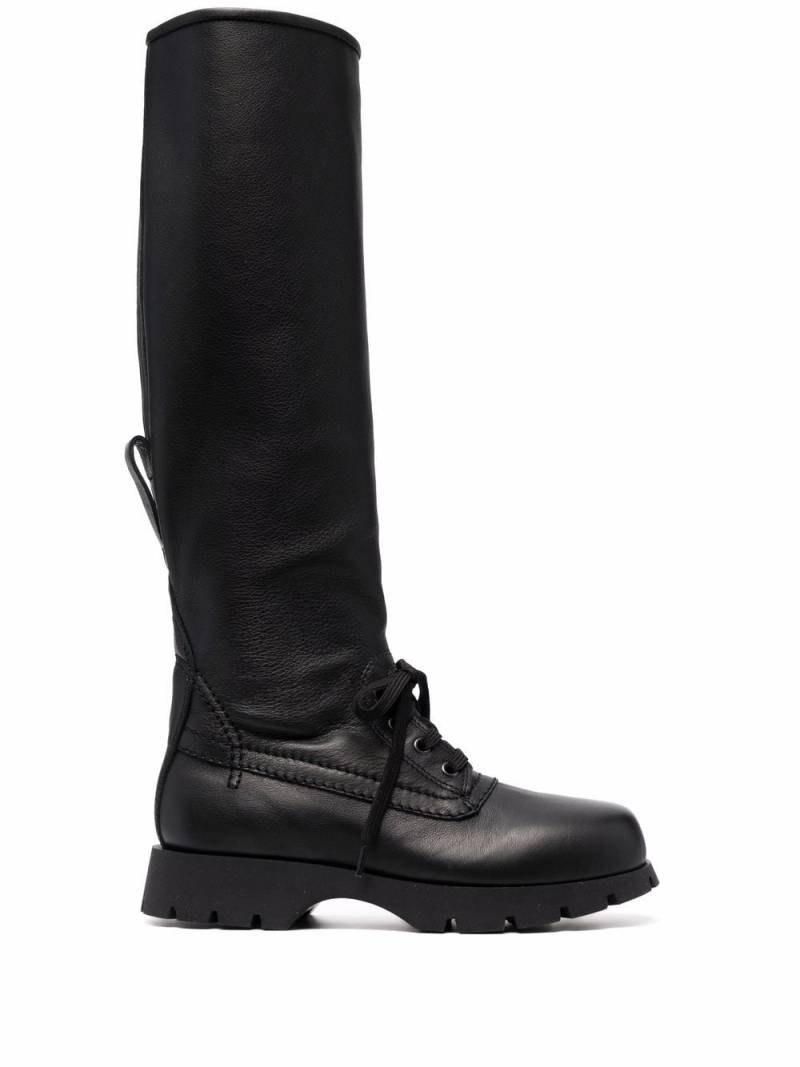 Jil Sander knee-high combat boots - Black von Jil Sander