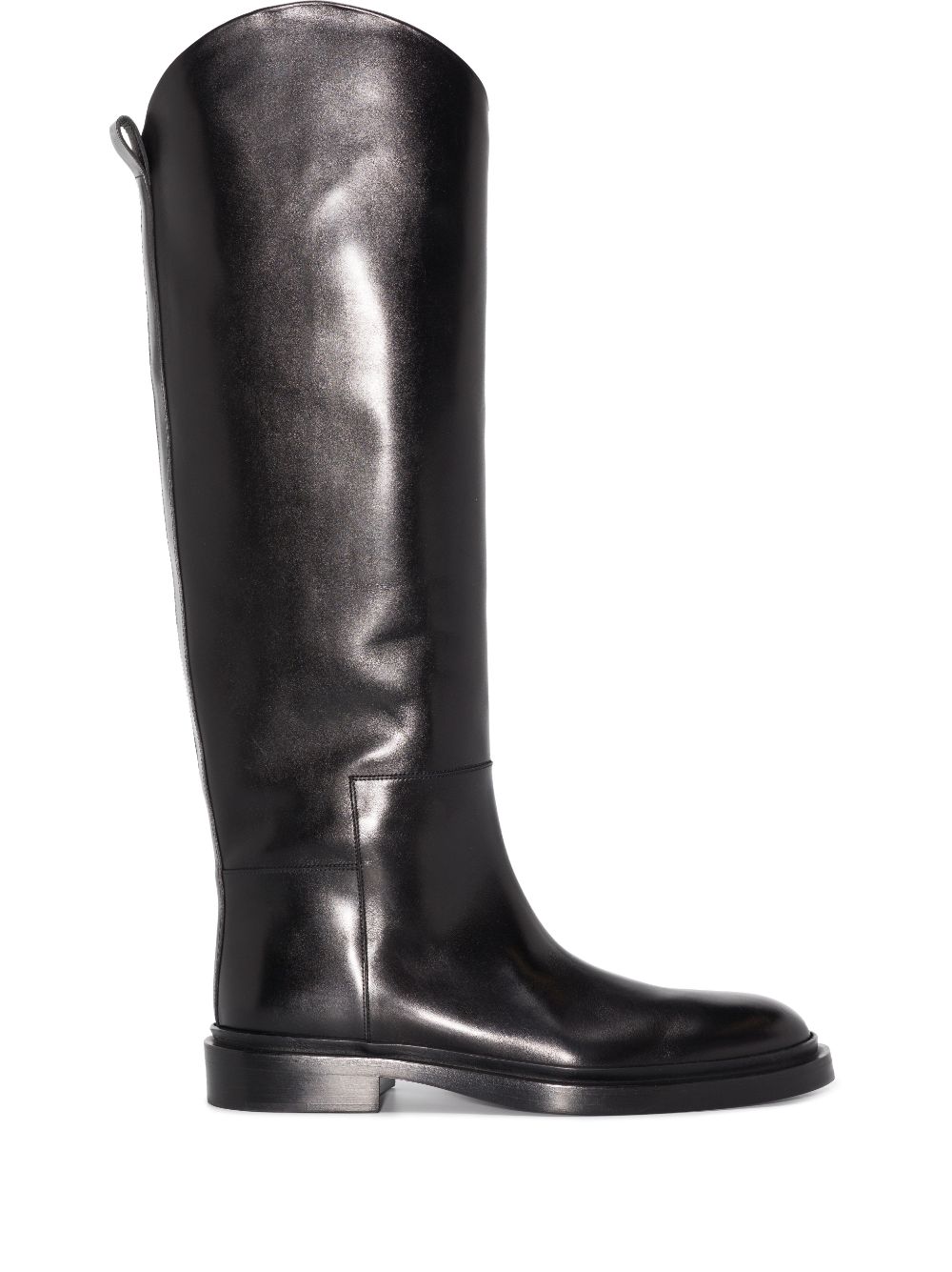 Jil Sander knee-high leather boots - Black von Jil Sander