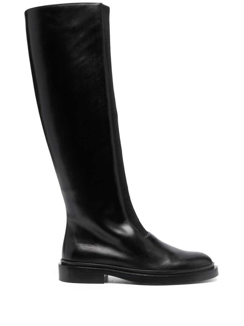 Jil Sander knee-high leather boots - Black von Jil Sander