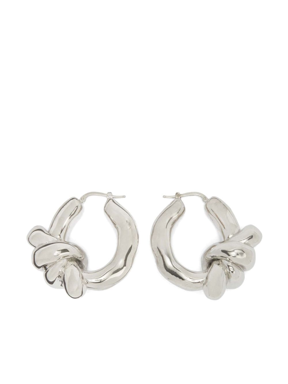 Jil Sander knot hoop earrings - Silver von Jil Sander