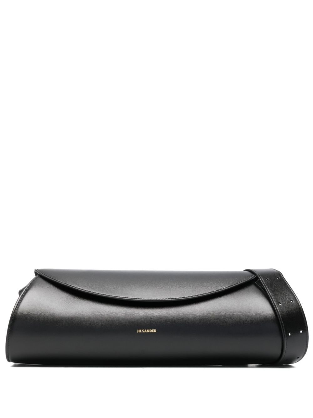 Jil Sander large Cannolo leather shoulder bag - Black von Jil Sander