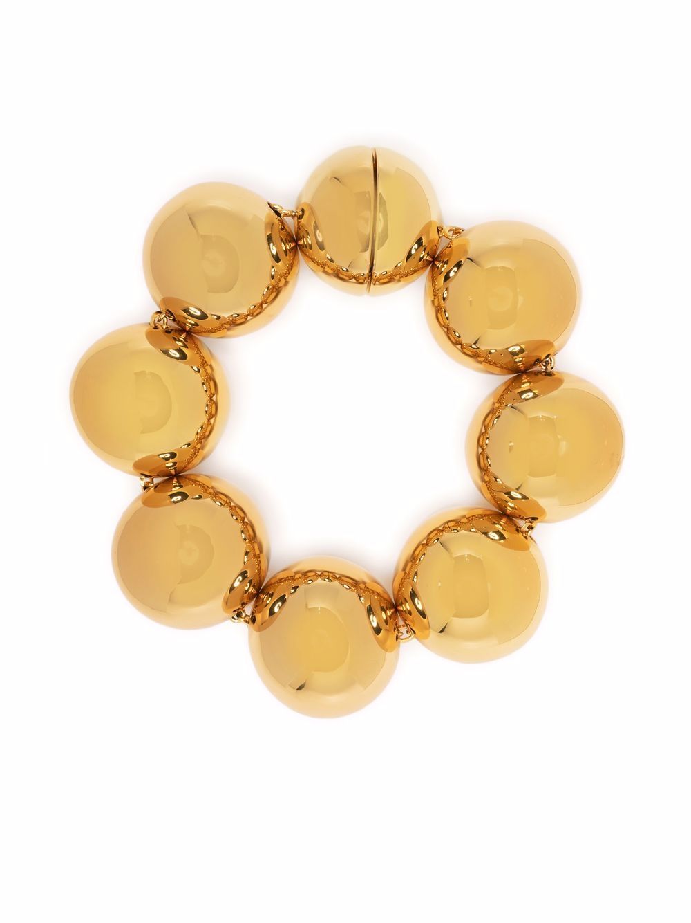 Jil Sander large beaded bracelet - Gold von Jil Sander