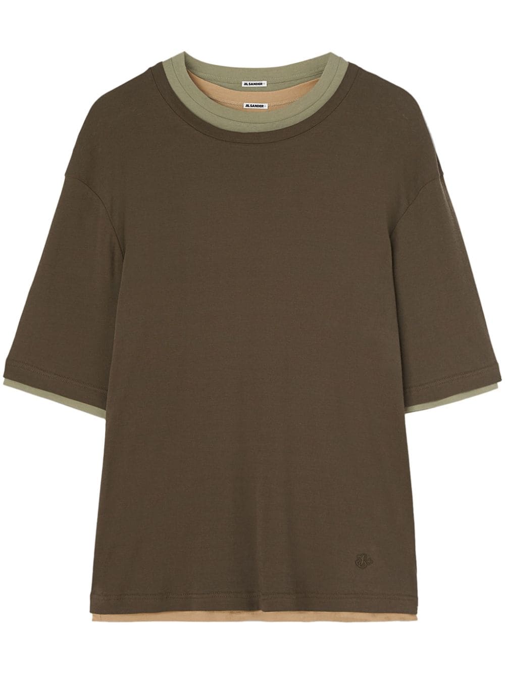 Jil Sander layered cotton T-shirt - Green von Jil Sander