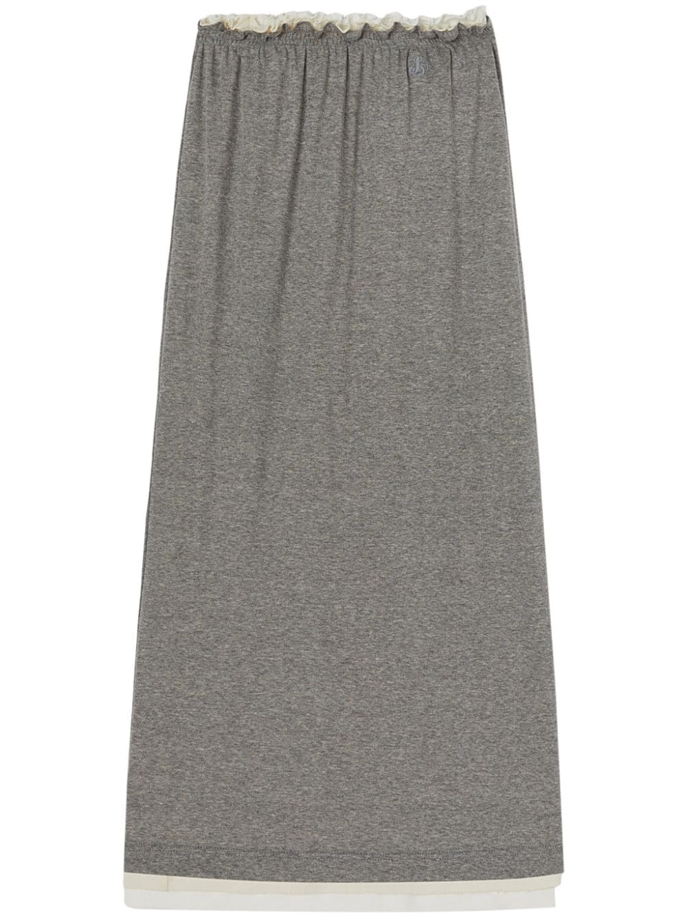 Jil Sander layered jersey midi skirt - Grey von Jil Sander