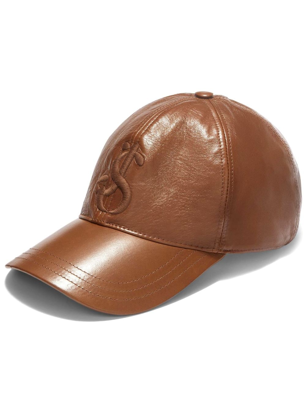 Jil Sander leather baseball cap - Brown von Jil Sander