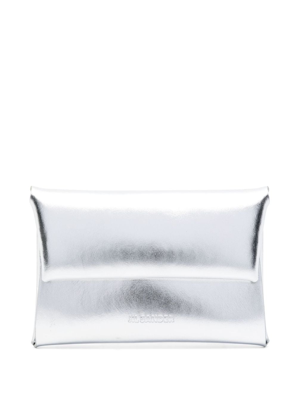 Jil Sander logo-debossed leather coin purse - Silver von Jil Sander