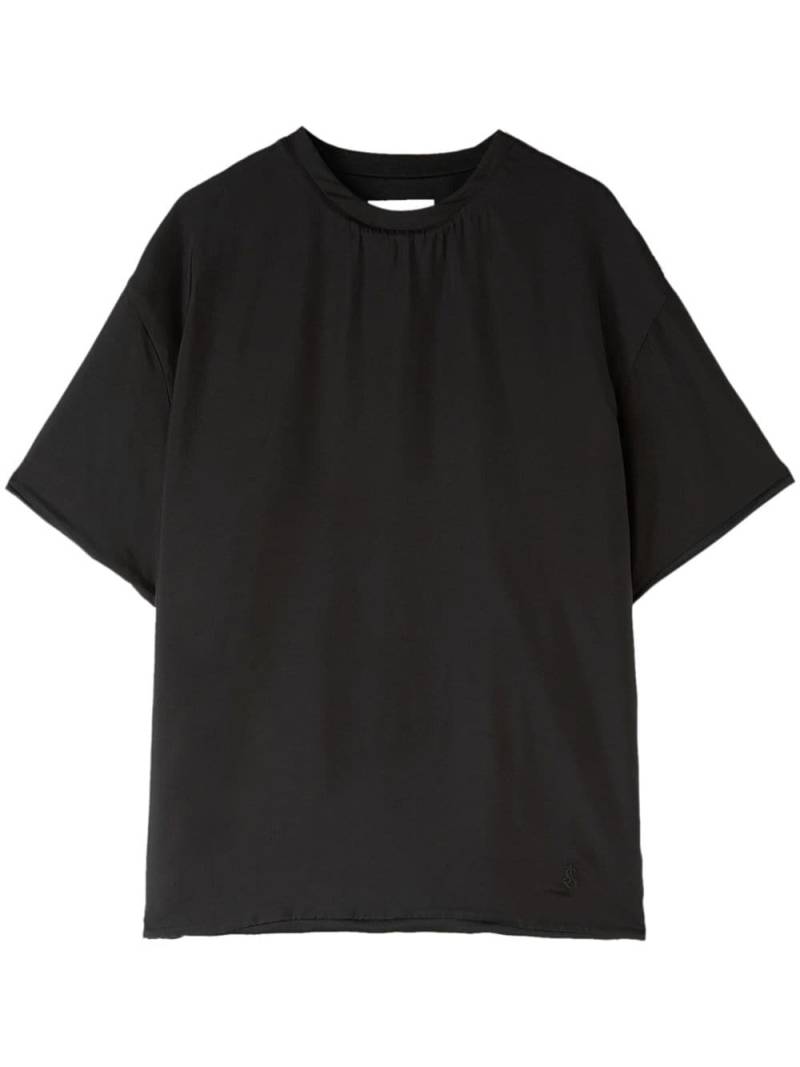 Jil Sander logo-embossed crew-neck T-shirt - Black von Jil Sander