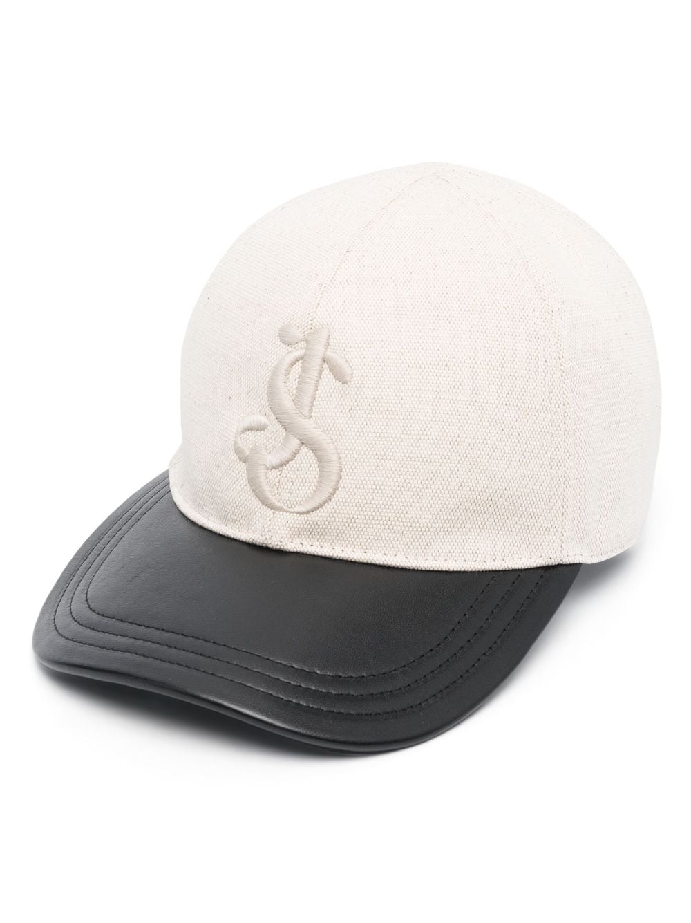 Jil Sander logo-embroidered baseball cap - Neutrals von Jil Sander
