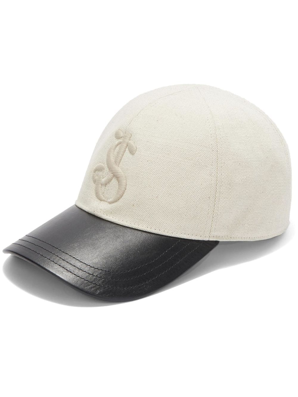 Jil Sander logo-embroidered baseball hat - White von Jil Sander