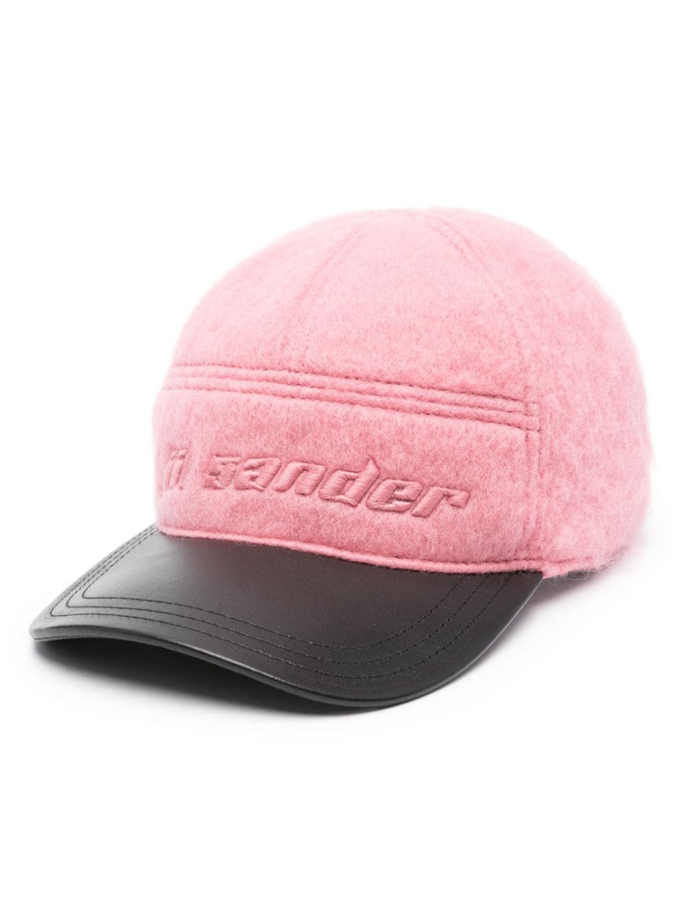 Jil Sander logo-embroidered brushed baseball cap - Pink von Jil Sander