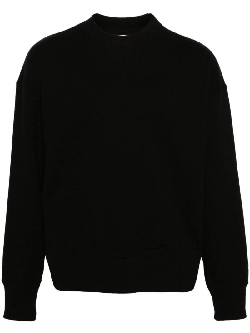 Jil Sander logo-embroidered cotton blend sweatshirt - Black von Jil Sander