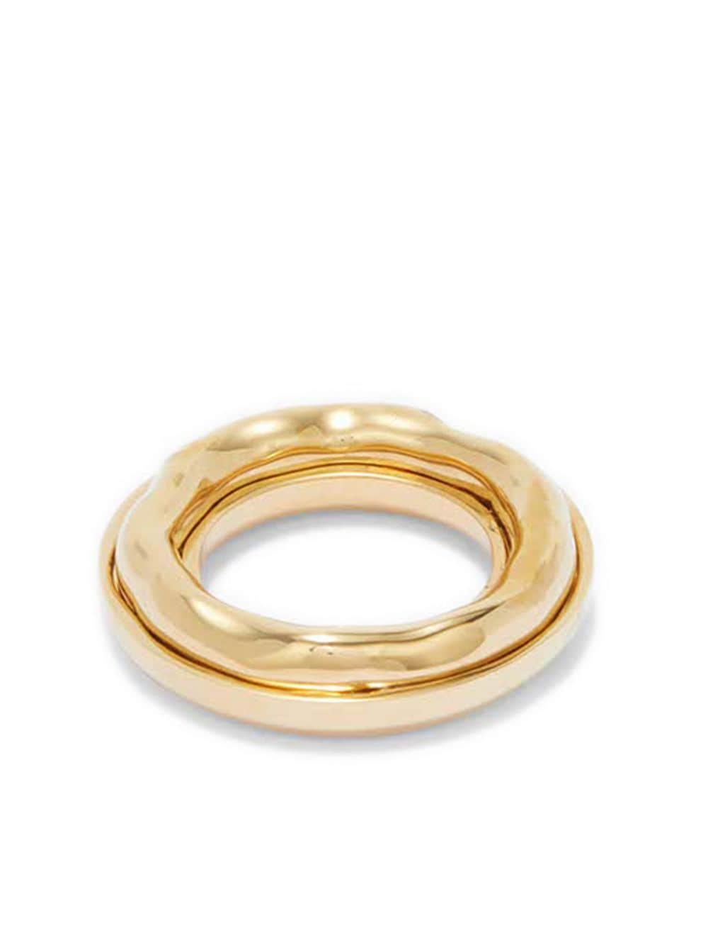 Jil Sander logo-engraved band ring - Gold von Jil Sander