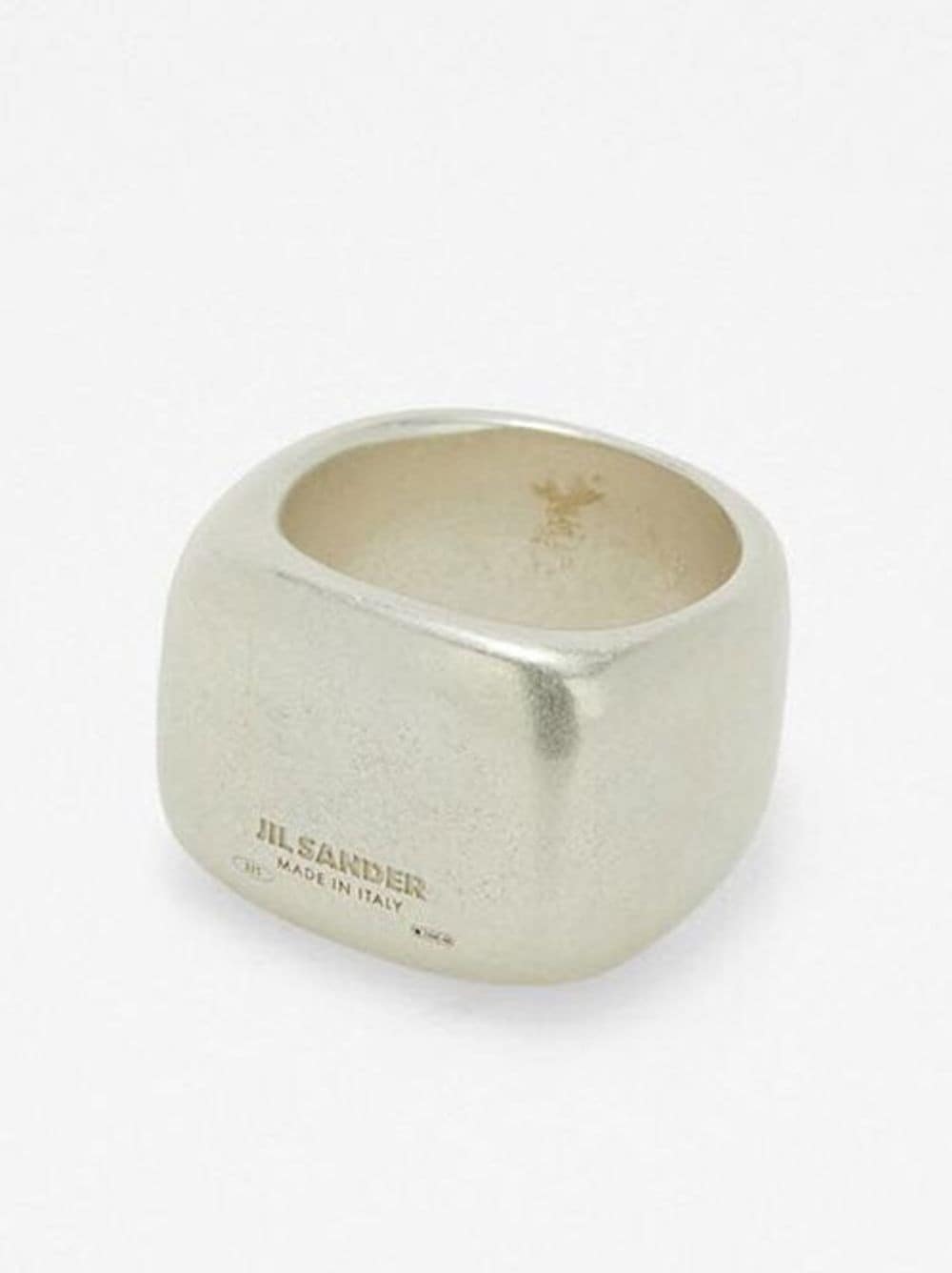 Jil Sander logo-engraved chunky-band ring - Silver von Jil Sander