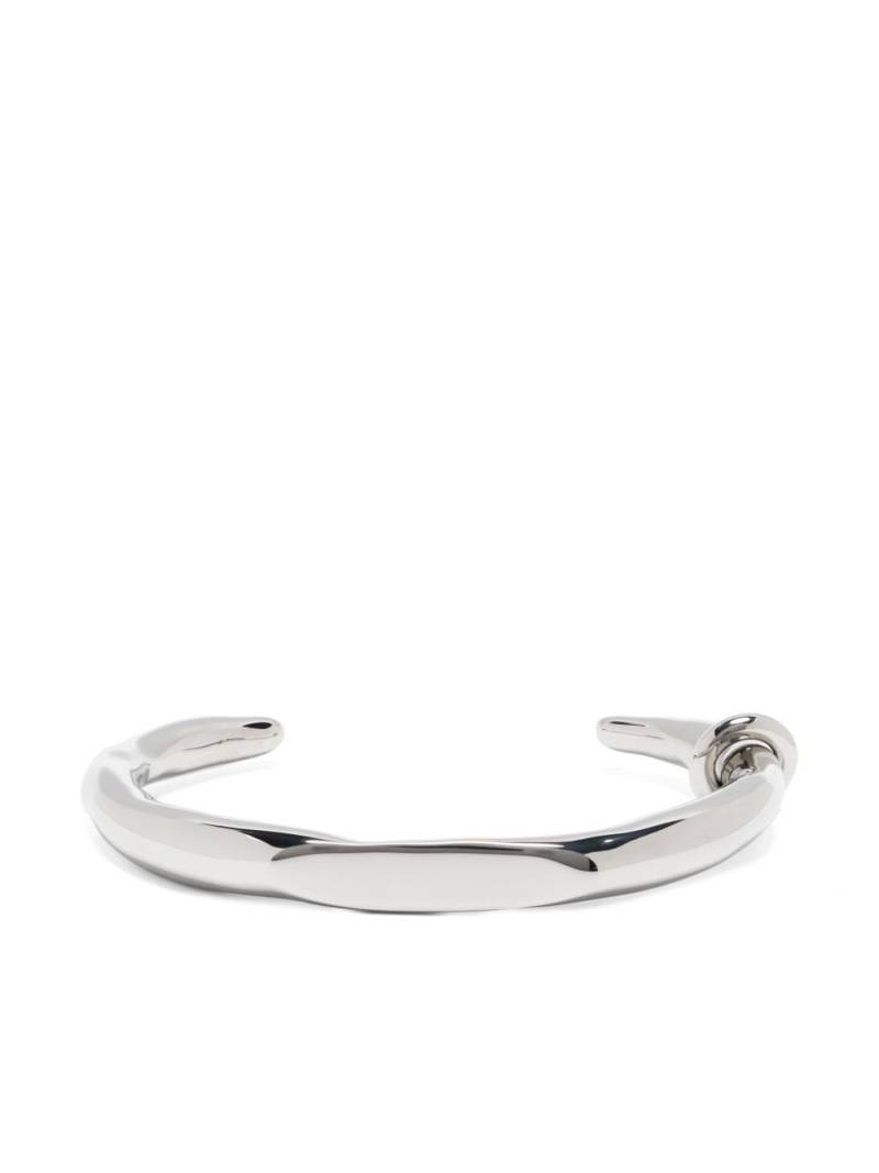 Jil Sander logo-engraved cuff bracelet - Silver von Jil Sander