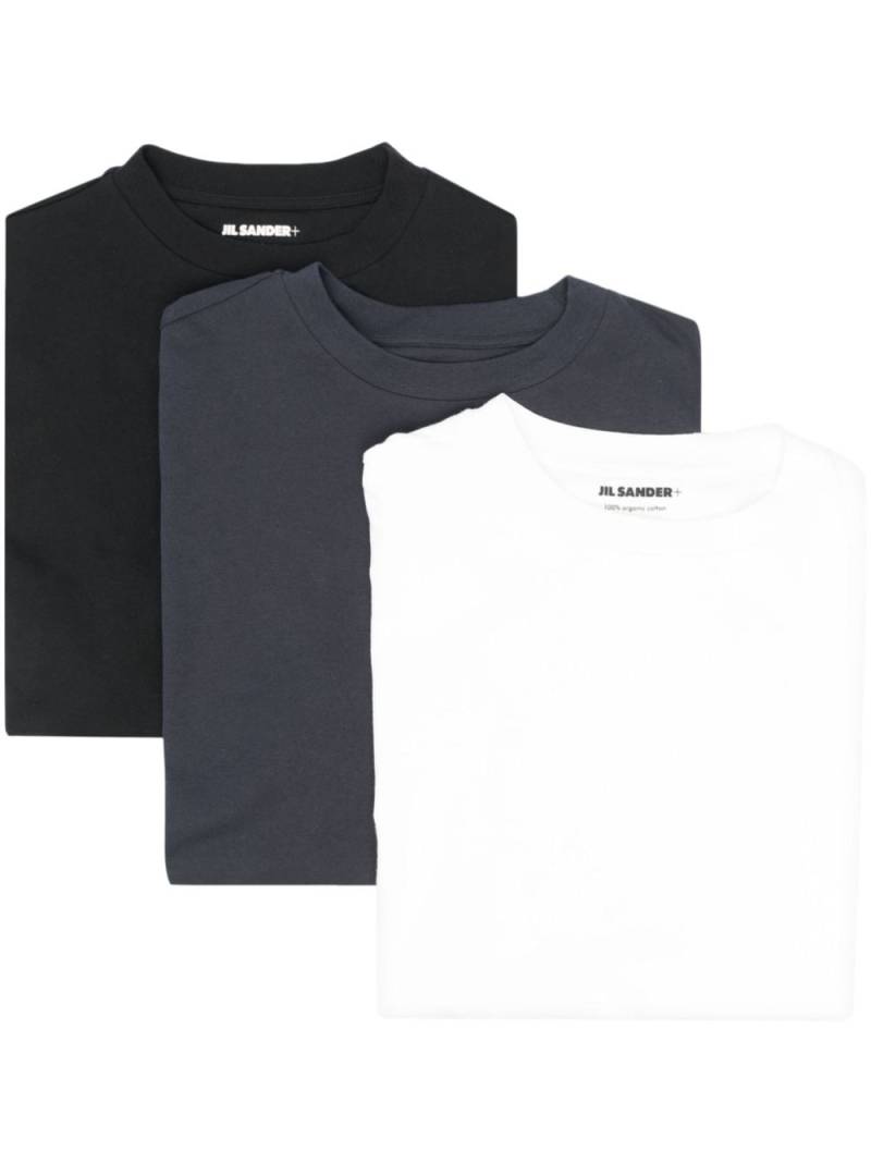 Jil Sander logo-patch organic-cotton T-shirt (pack of three) - White von Jil Sander