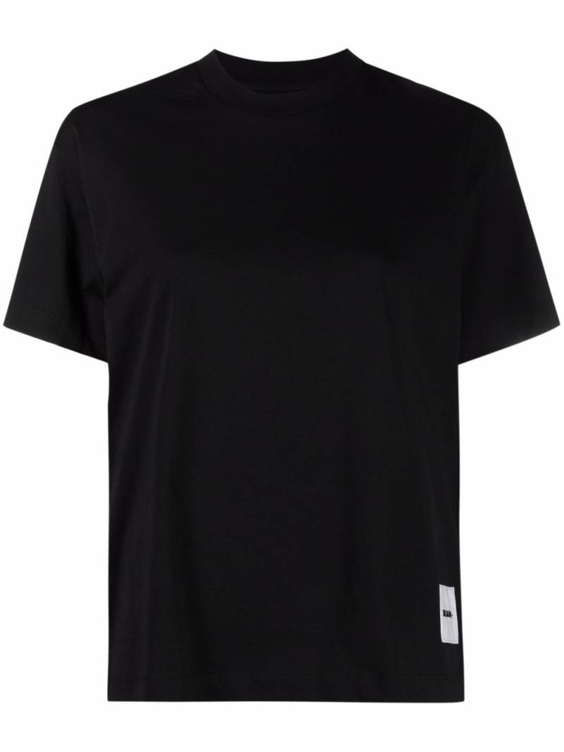 Jil Sander logo-patch cotton T-shirt - Black von Jil Sander