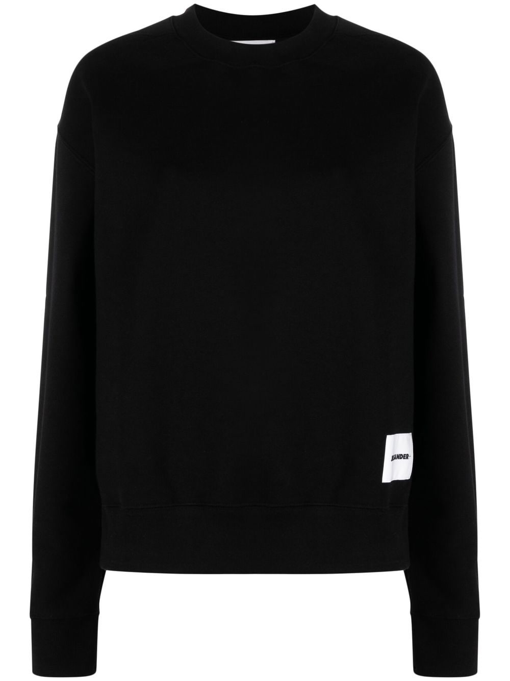 Jil Sander logo-patch cotton sweatshirt - Black von Jil Sander