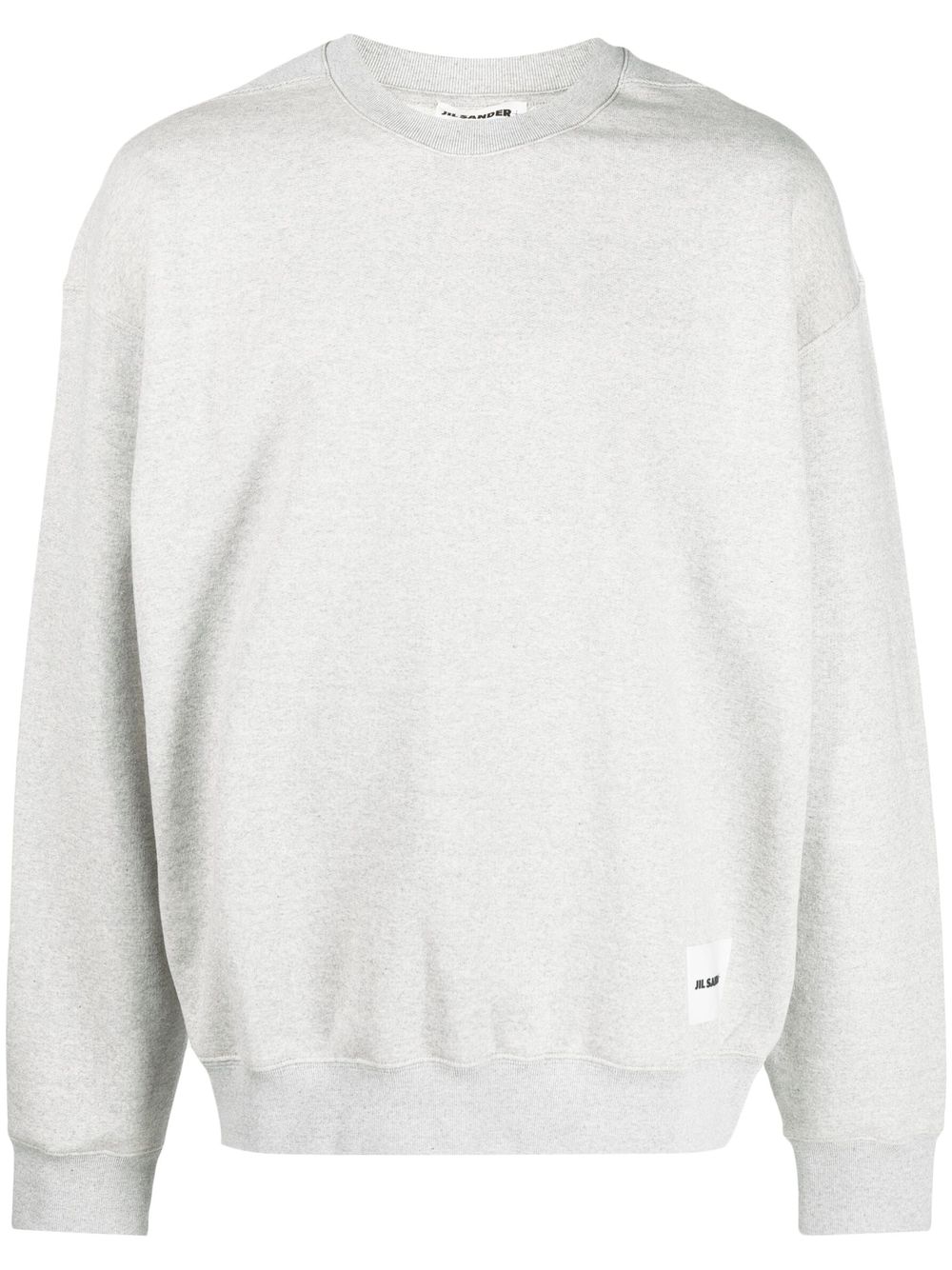 Jil Sander logo-patch detail sweatshirt - Grey von Jil Sander