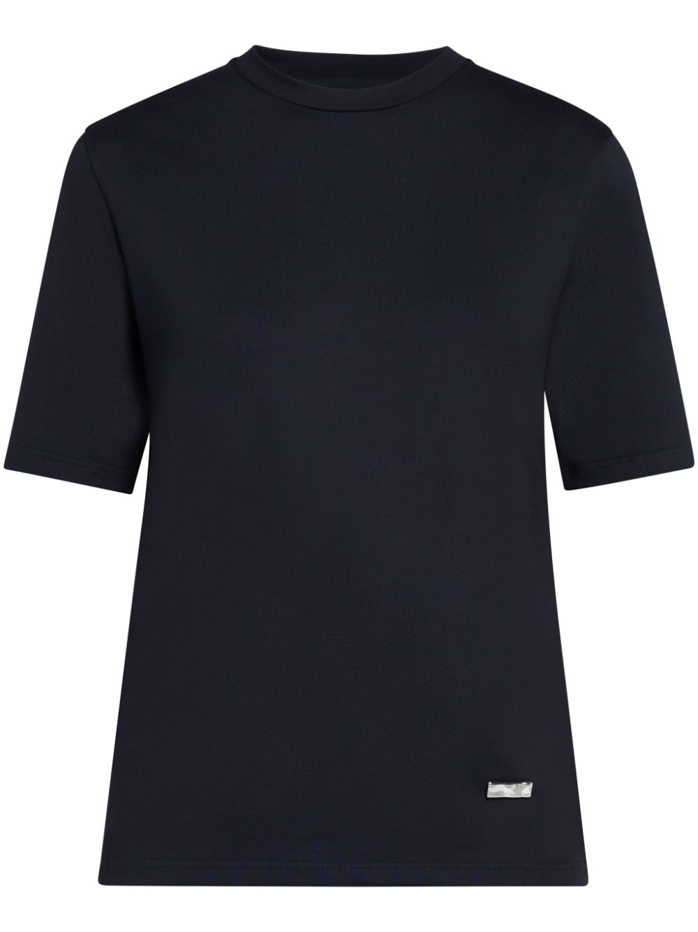Jil Sander logo-plaque cotton T-shirt - Blue von Jil Sander