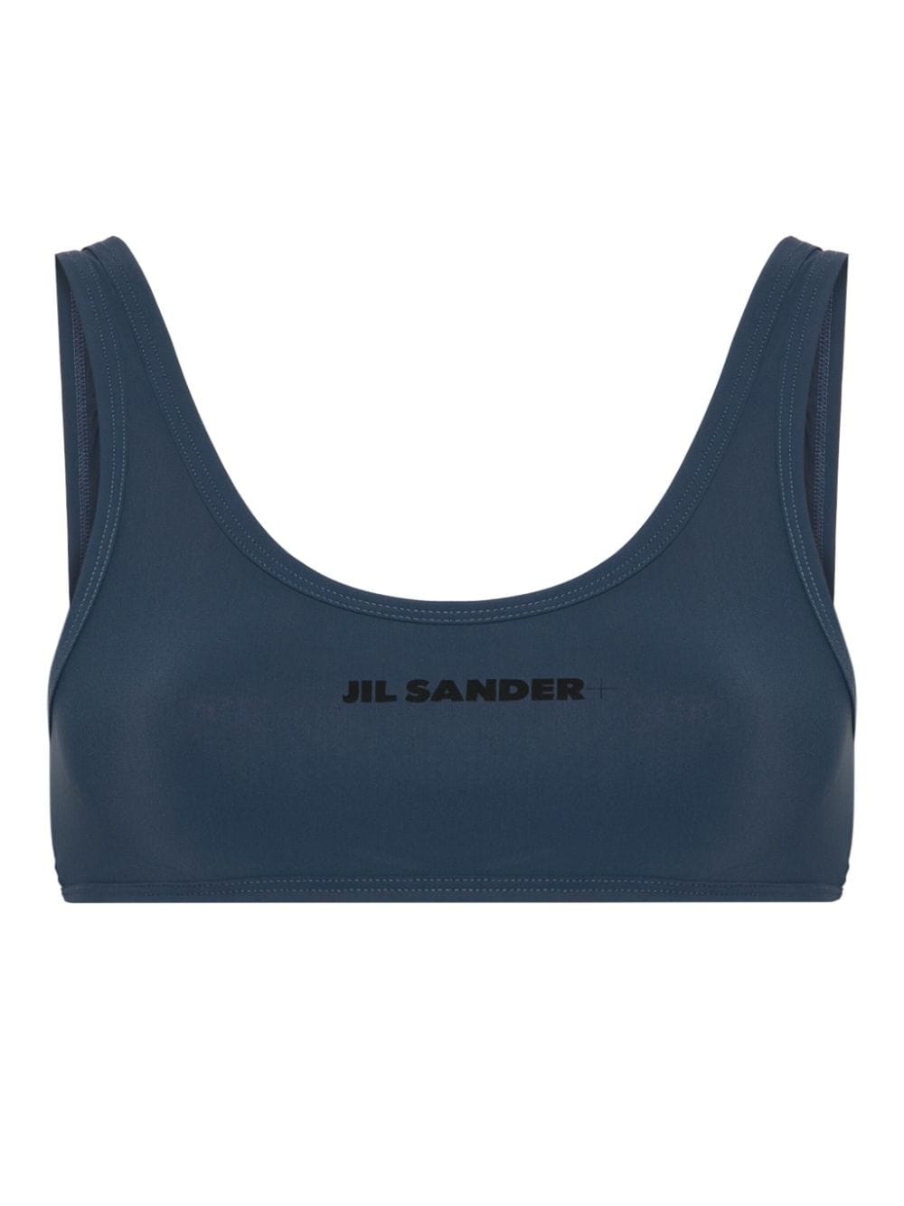 Jil Sander logo-print bikini top - Blue von Jil Sander