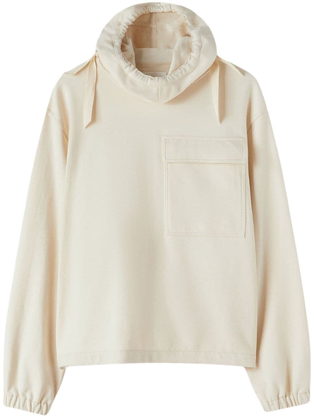 Jil Sander logo-print cotton hoodie - Neutrals von Jil Sander