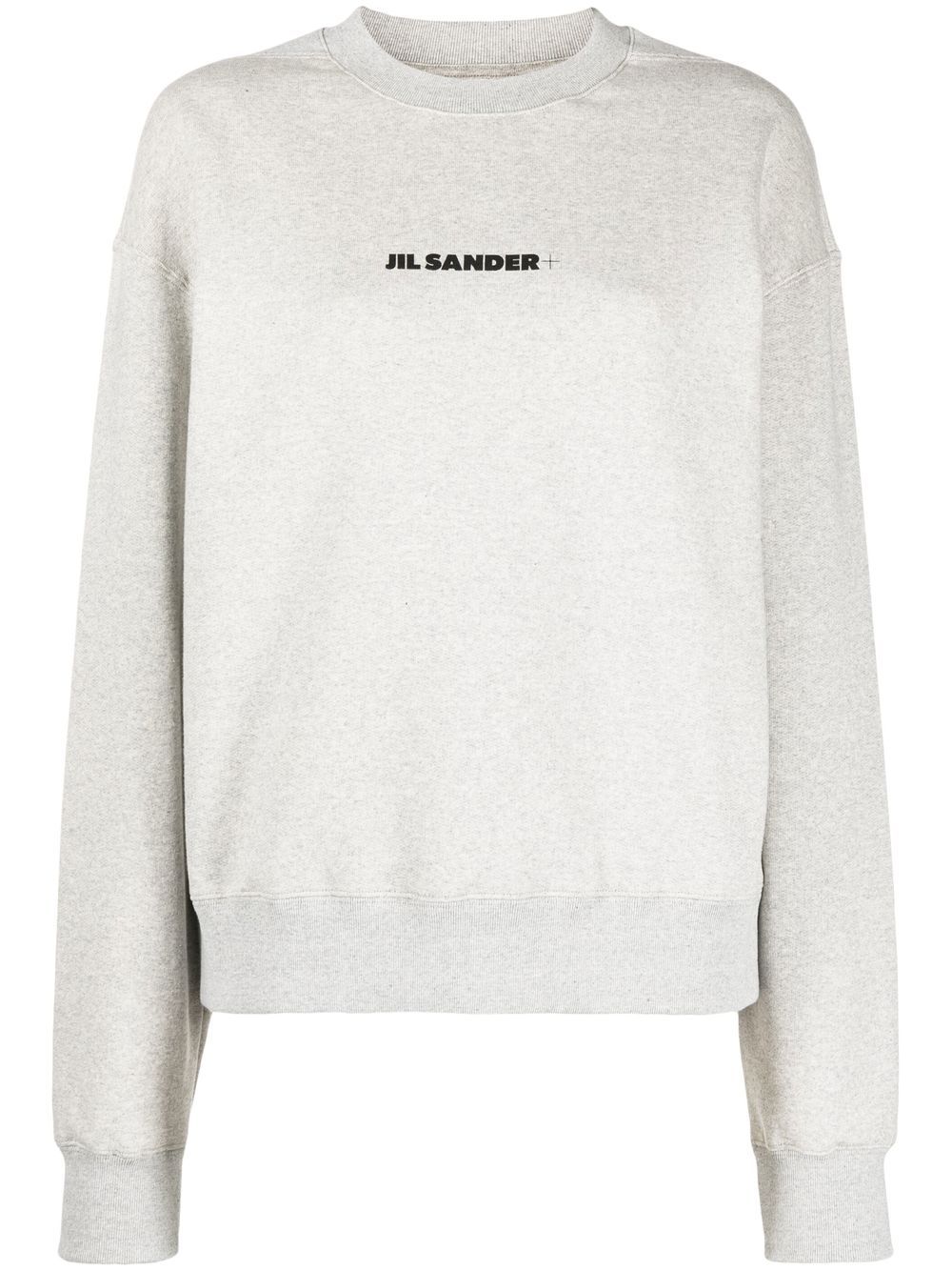 Jil Sander logo-print cotton sweatshirt - Grey von Jil Sander