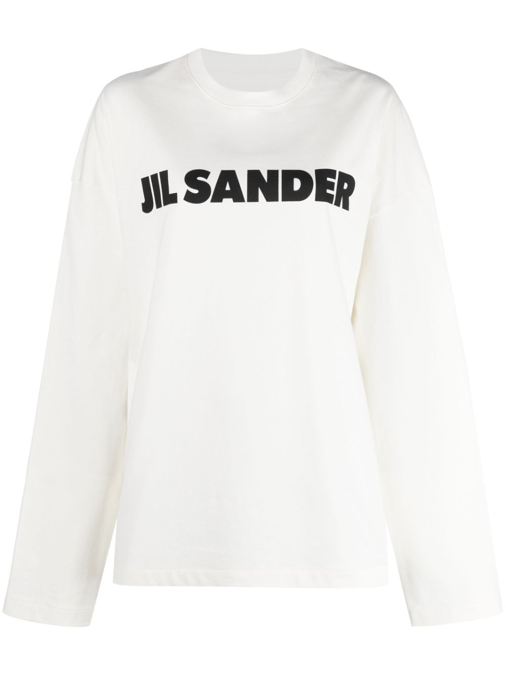 Jil Sander logo-print cotton sweatshirt - White von Jil Sander