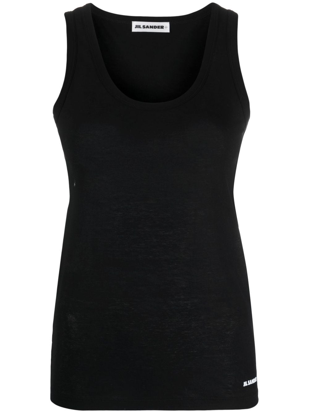 Jil Sander logo-print cotton tank top - Black von Jil Sander