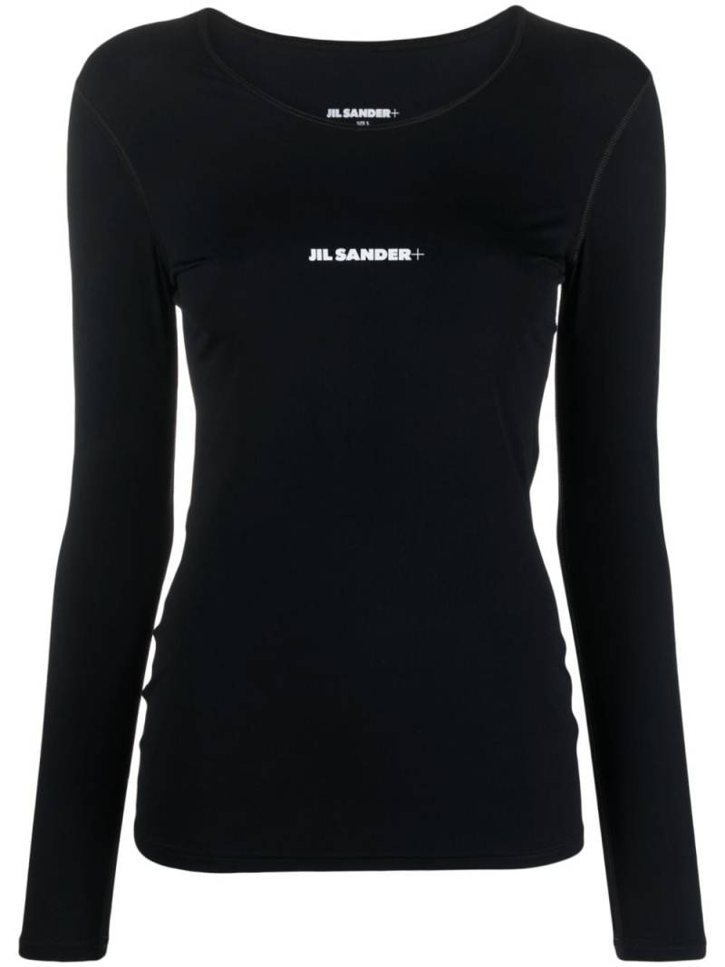 Jil Sander logo-print jersey T-shirt - Black von Jil Sander