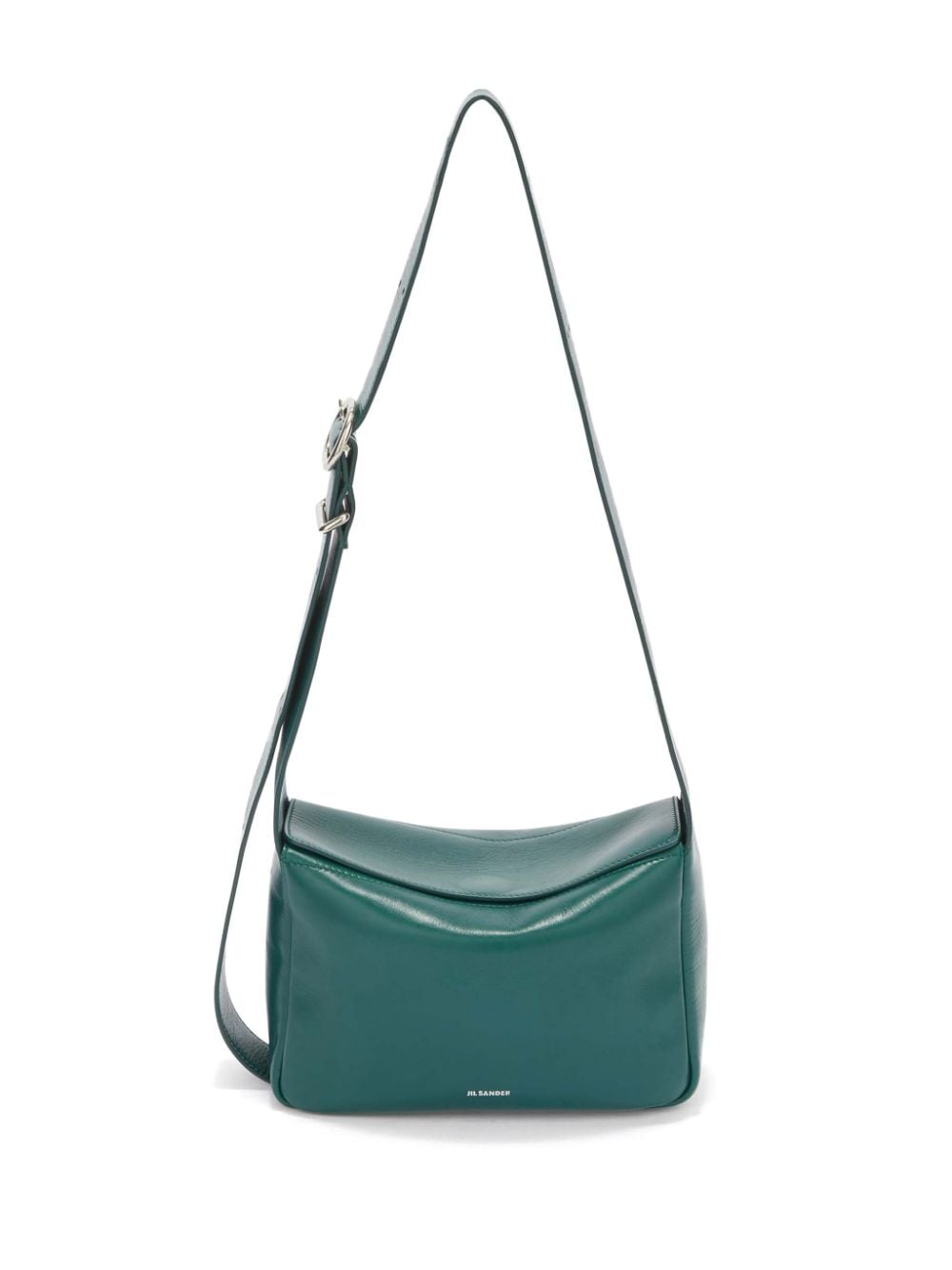 Jil Sander logo-print leather crossbody bag - Green von Jil Sander