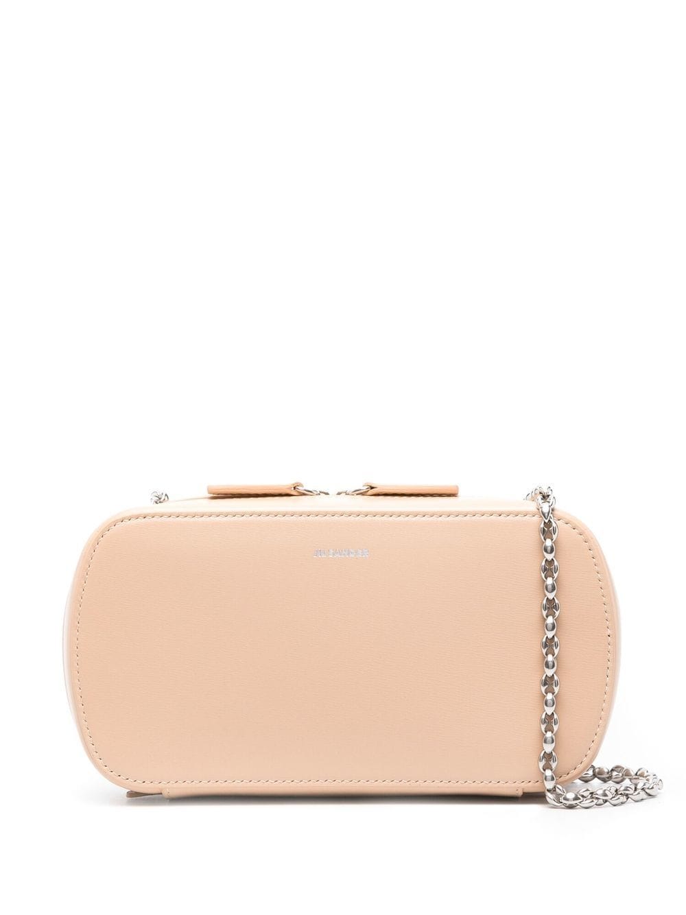 Jil Sander logo-print leather shoulder bag - Pink von Jil Sander