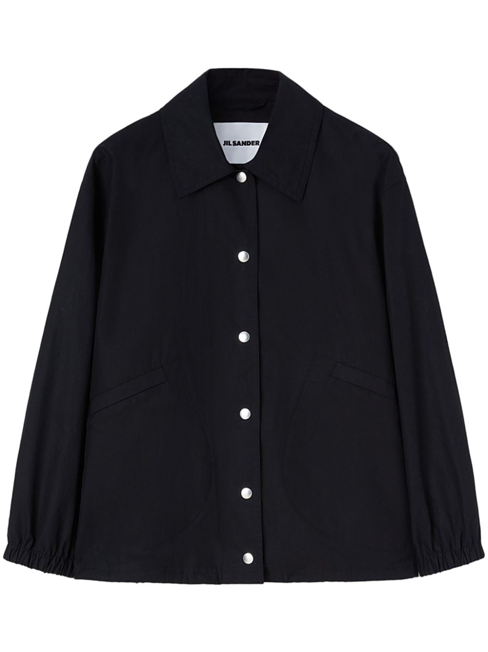 Jil Sander logo-print shirt jacket - Black von Jil Sander