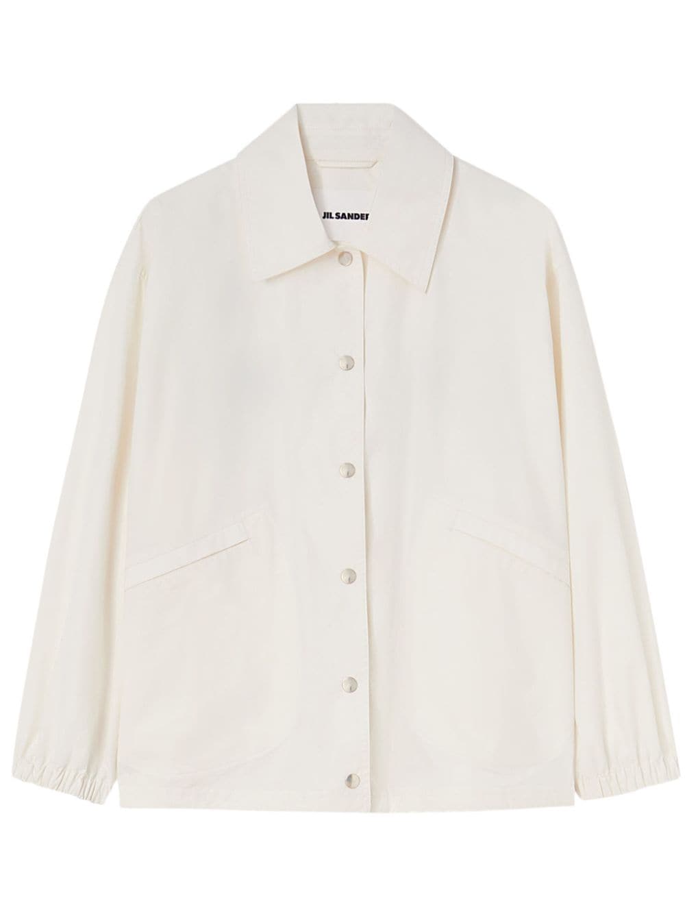 Jil Sander logo-print shirt jacket - White von Jil Sander