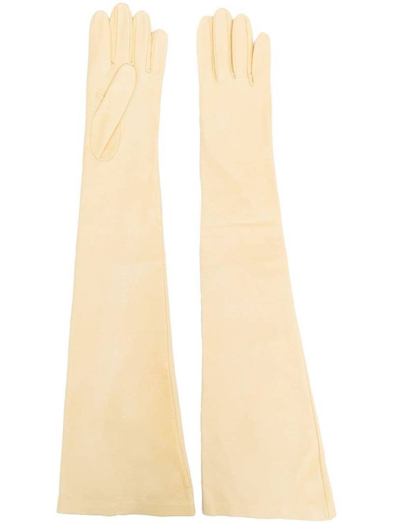 Jil Sander long elbow-length gloves - Yellow von Jil Sander