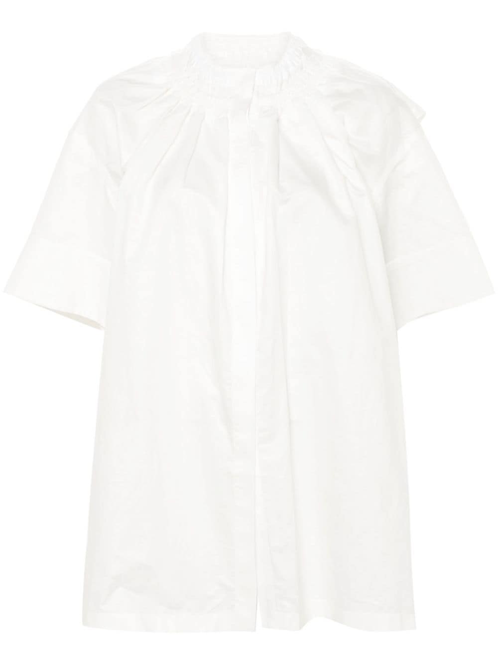 Jil Sander long ruffle-collar shirt - White von Jil Sander