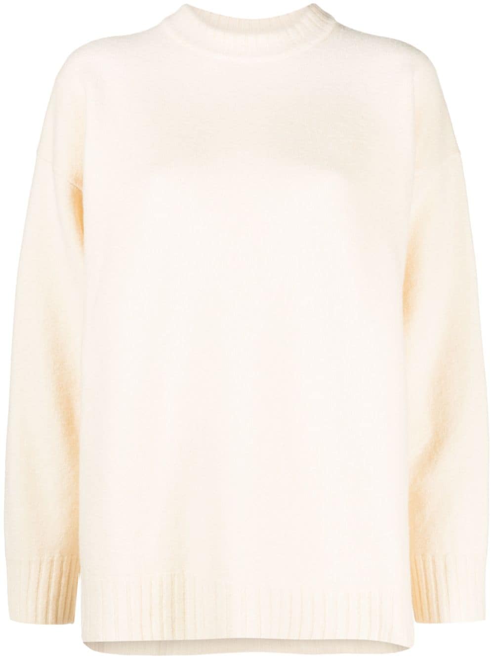 Jil Sander long-sleeve crew-neck wool jumper - White von Jil Sander