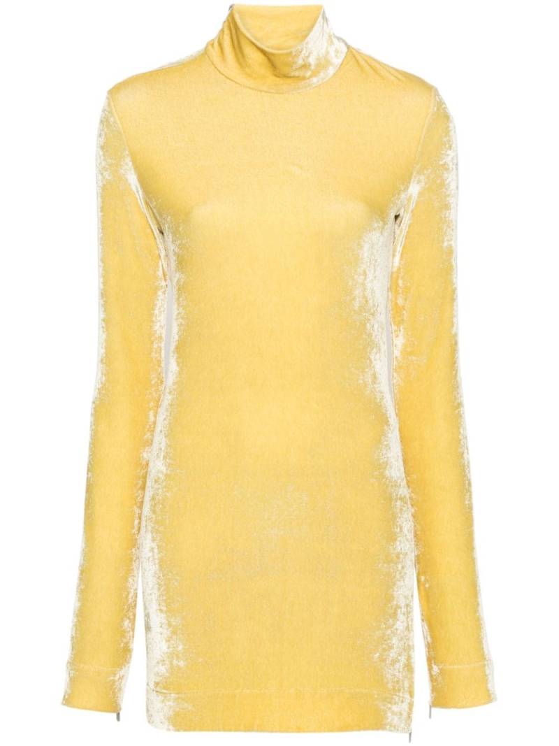 Jil Sander long-sleeve velvet blouse - Yellow von Jil Sander