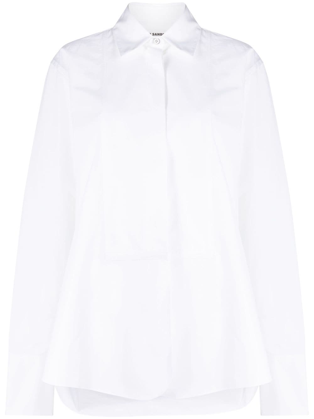 Jil Sander long-sleeved cotton shirt - White von Jil Sander