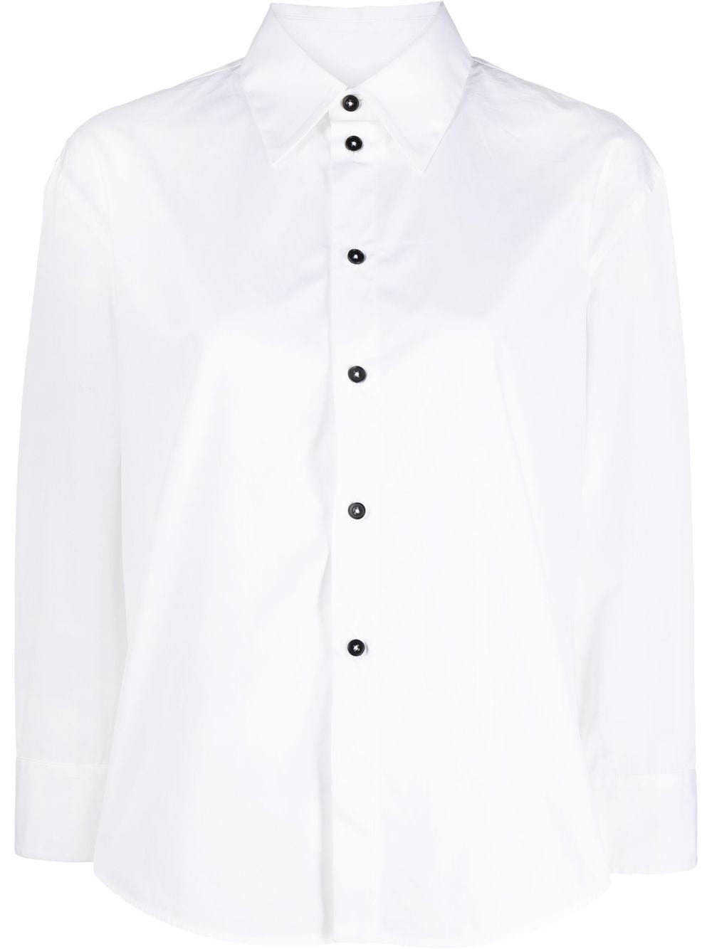 Jil Sander long-sleeved cotton shirt - White von Jil Sander