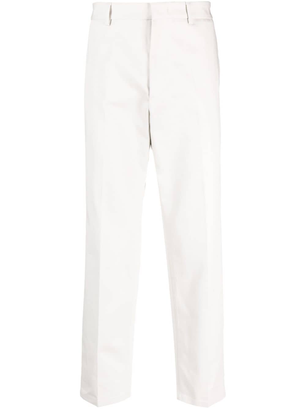 Jil Sander low-rise cotton chino trousers - Grey von Jil Sander