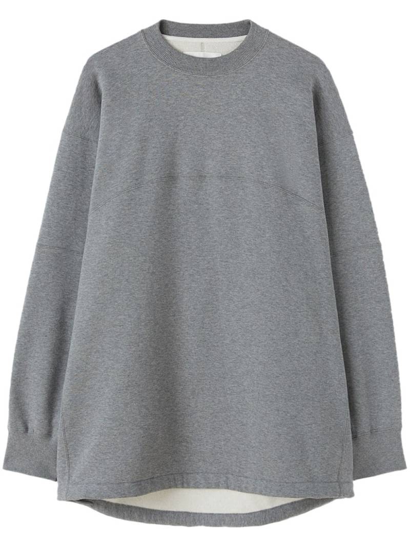 Jil Sander mélange-effect cotton sweatshirt - Grey von Jil Sander