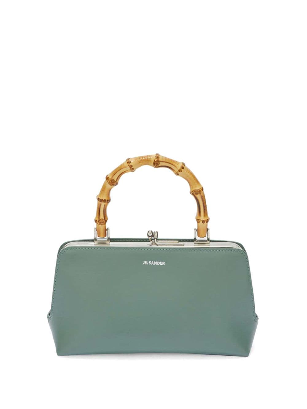 Jil Sander mini Goji Bamboo leather tote bag - Green von Jil Sander